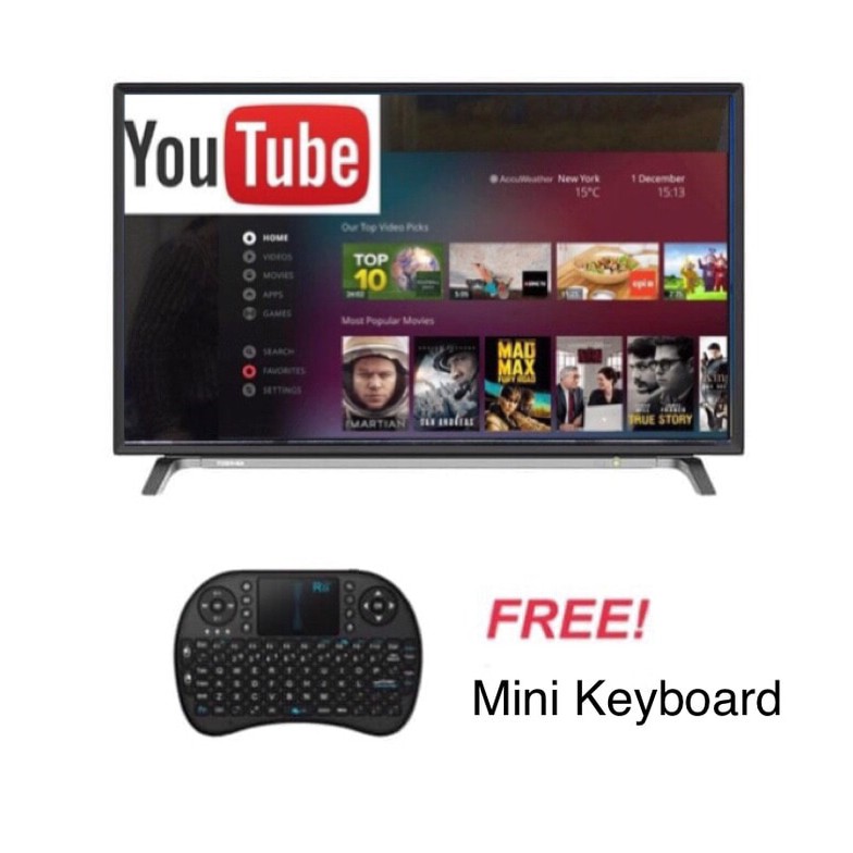 Toshiba 32L5650 Smart LED TV [USB Movie/Opera]+Mini keyboard
