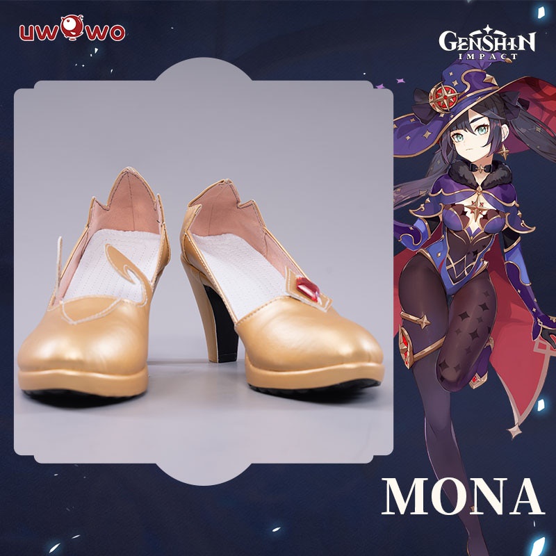 PREORDER UWOWO Game Genshin Impact Mona Shoes Cosplay Shoes Megistus Cosplay Astral Reflection Cospl