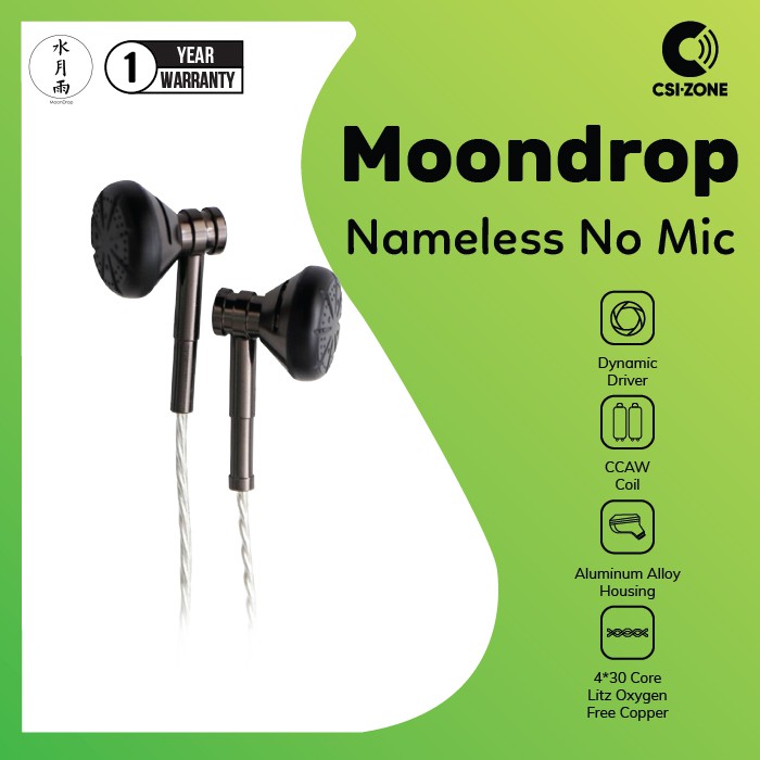Moondrop Nameless Dynamic HiFi Earbud Earphone NO MIC