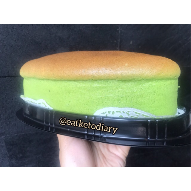 

Pandan Ogura Cake Roti Kue Keto DEBM EatKetoDiary