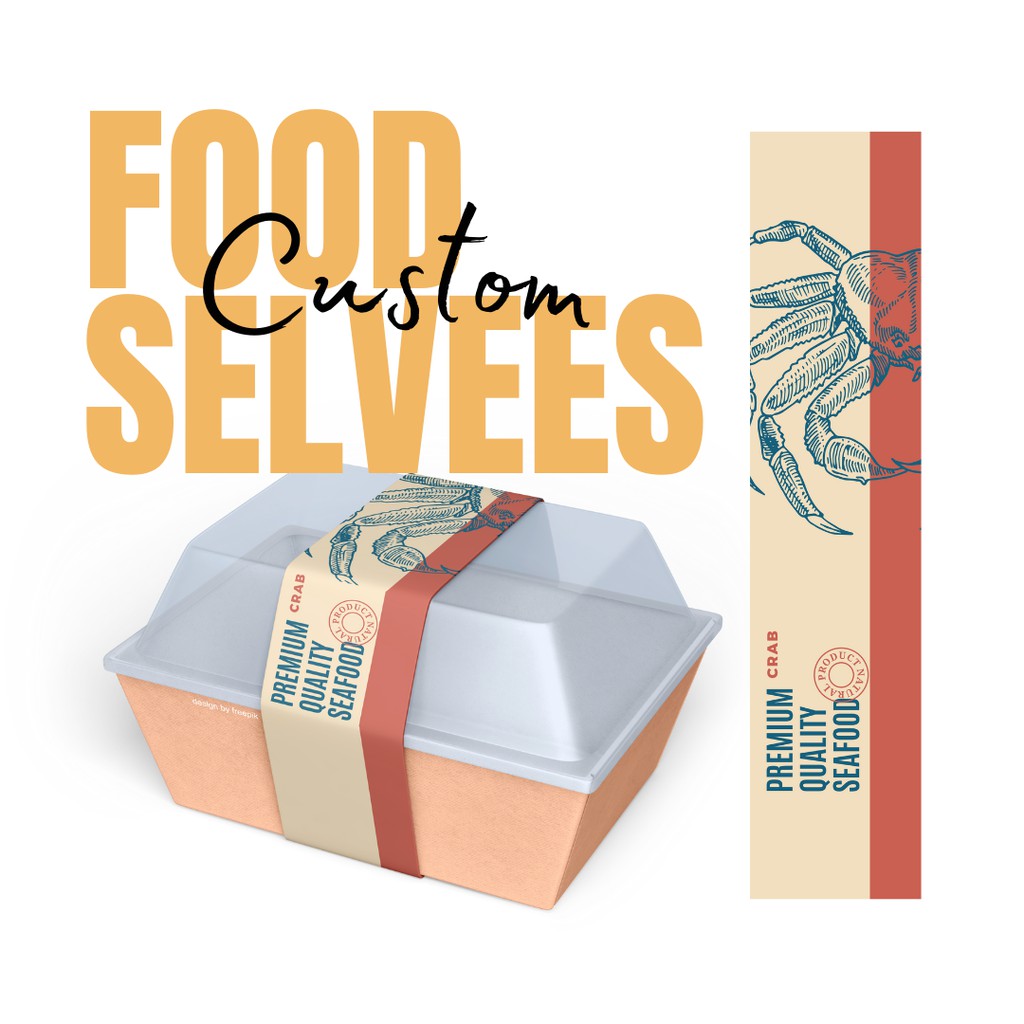 

Paper Sleeve Custom / Label Segel Box / Packing Slevee/ Food Sleeve