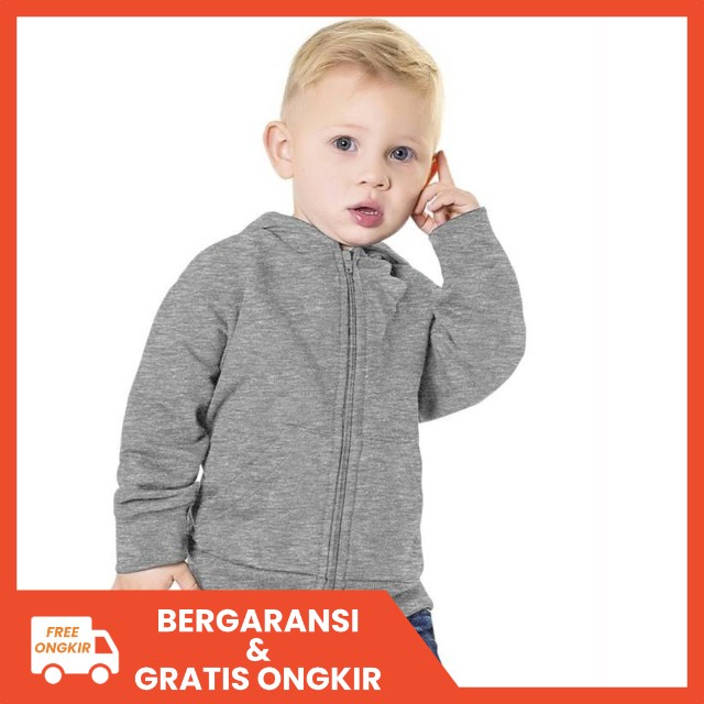 Jaket Anak Laki Laki dan Perempuan terbaru bahan flecee Polos umur 6 bulan sampai 6 tahun Murah