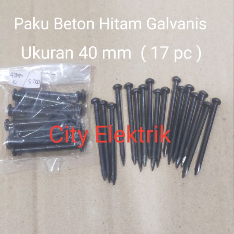 Paku Beton Hitam Galvanis / Paku Tembok