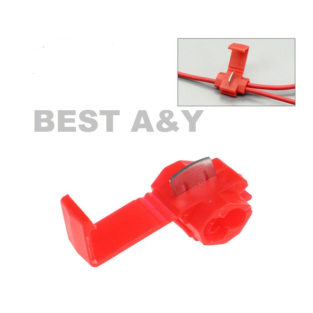 Red Quick Splice Tap Wire Terminal Connectors jumper Clamp Sambung AWG Kabel Merah