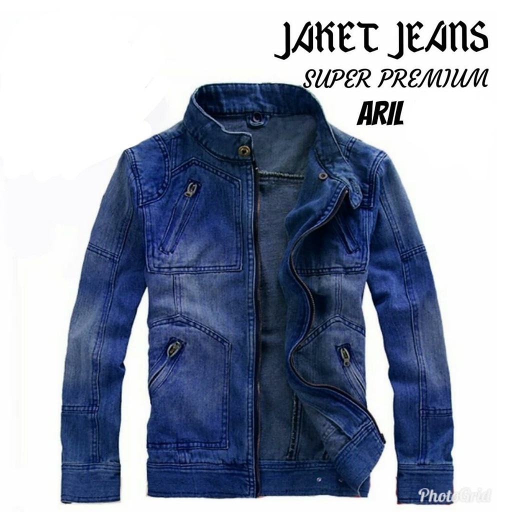 Dives collection,JAKET JEANS PRIA ARIEL NOAH,BAHAN JEANS WASH ORI,BISA COD