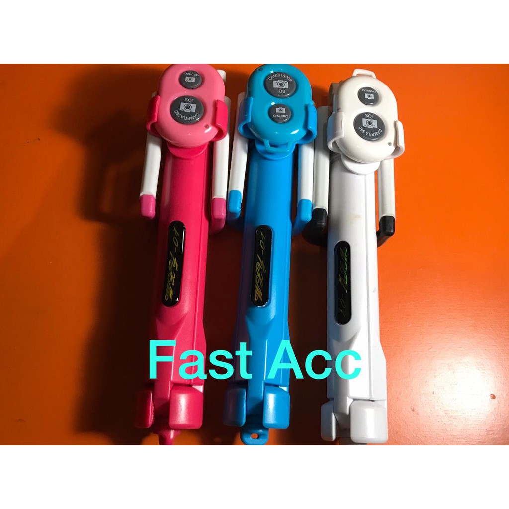 Tongsis Lipat Wxy-01 Bluetooth Remote + Tripod Tongkat Narsis