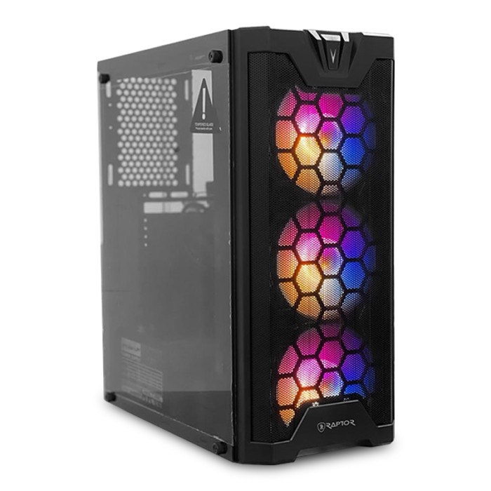 Casing RAPTOR Black Strike 1620 - FAN RGB / include PSU 500W