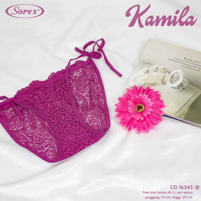 Celana Dalam G-string Wanita Semi Transparan Tali Samping Motif Floral Model Elegan Terbaru