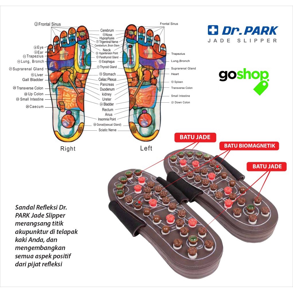 Dr. Park Jade Slipper - Sandal kesehatan terapi Korea