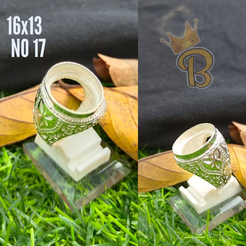 EMBAN PERAK UKIR DIM TINGAL 19X15