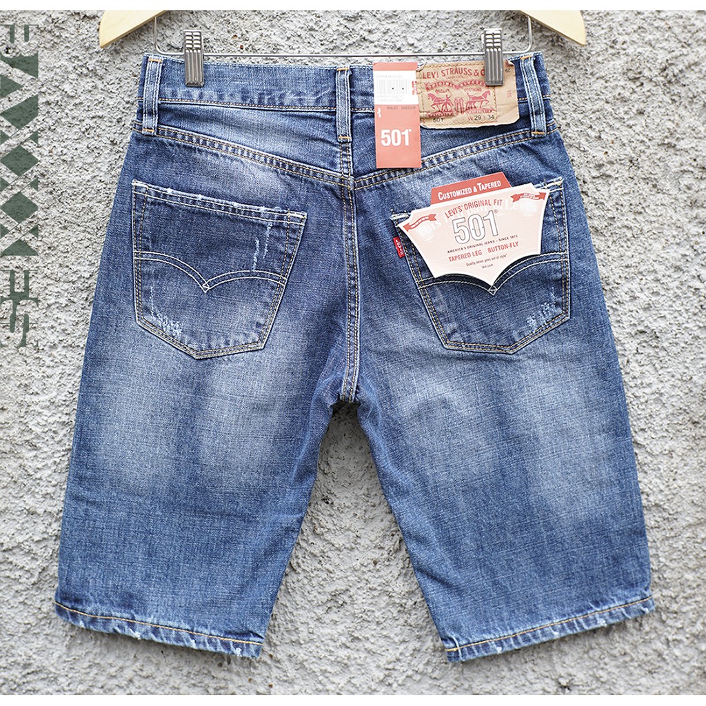 Levi's 501 Jeans Pendek | Made in Japan | Jeans Pria 501PDK-AQUA