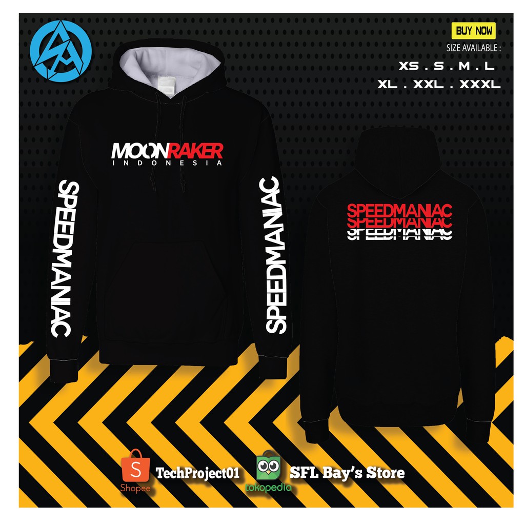 New Jaket Hoodie Moonraker Indo Speed Maniac Pria Wanita Best Quality