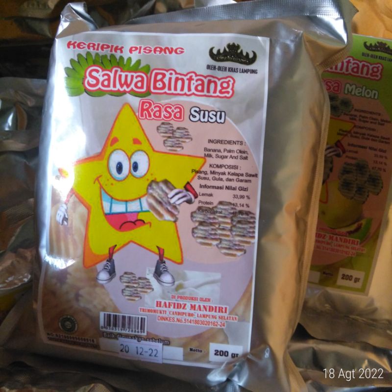 

keripik pisang varian rasa susu