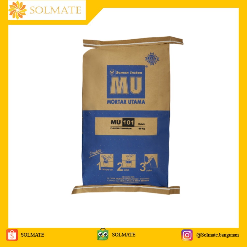 Semen Mortar Utama Plester Trasram MU-101-40kg | Shopee Indonesia