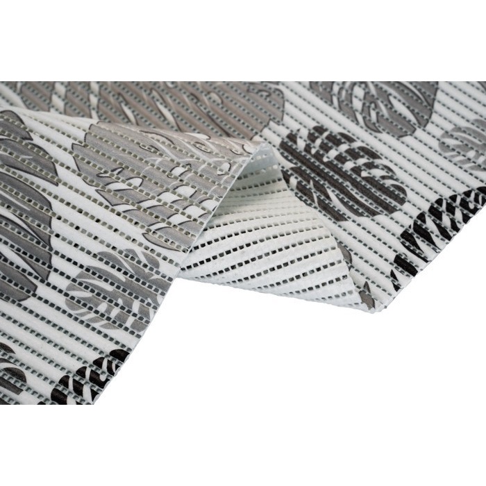 Tikar dapur bersih Lebar = 65cm - Abu Daun,  Busa PVC Kamar Mandi, Anti Slip, Keset Pintu-2