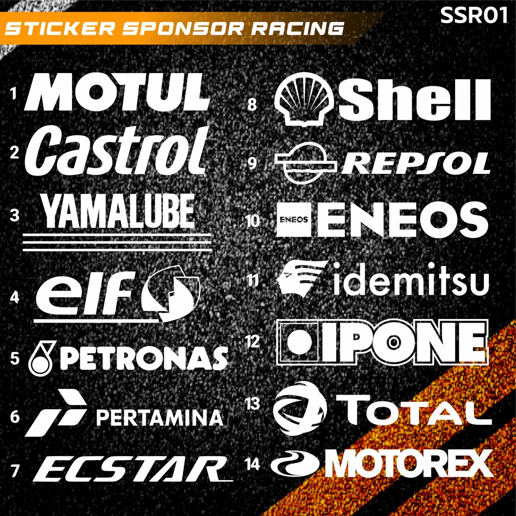 Jual Sticker cutting / Stiker Sponsor Balap / Racing / Motogp ...
