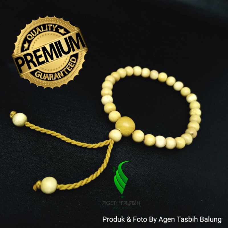 Gelang Cantik Pria Wanita Kayu Kemuning Gading, Asli Kayu Langka Bertuah Nusantara, Kualitas Premium