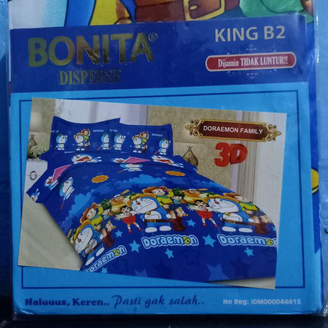 Sprei Bonita Single Size 120 Motif Doraemon Lovely
