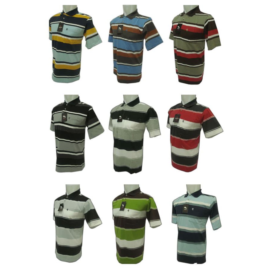 Kaos Polo Salur Sisa Ekspor Murah Motif Beragam