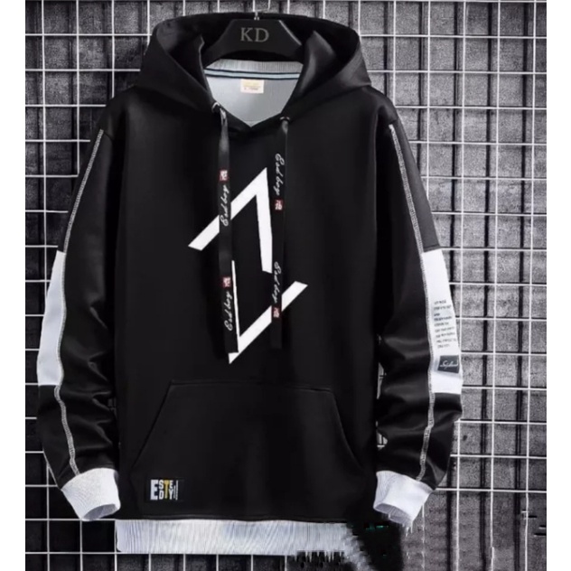 Sweater Hoodie AV pria Jaket Sweter Ciput kupluk wanita korea kpop style