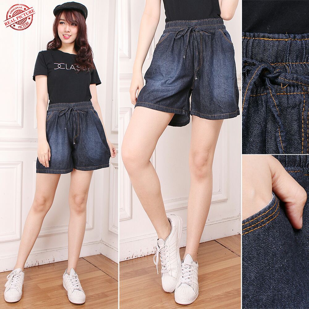 SB Collection Celana Pendek Tantri Hotpants Jeans Jumbo Wanita