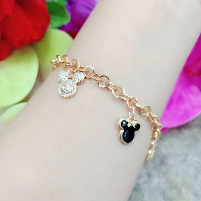 Gelang Mickey hitam