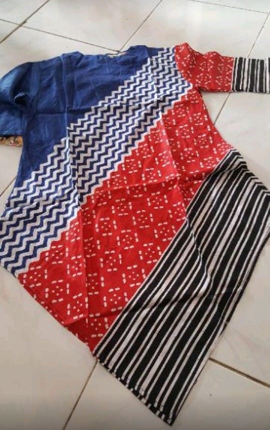 Batik Tunik Shibori Jumputan Terbaru Size S-3l / Hrb026 Yelbor