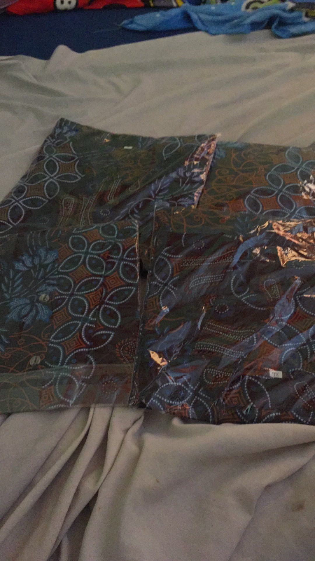 Batik Couple Batik Keluarga Ibu Ayah Dan Anak Maura Couple Sania Ruffle Modern ( Seno Biru )