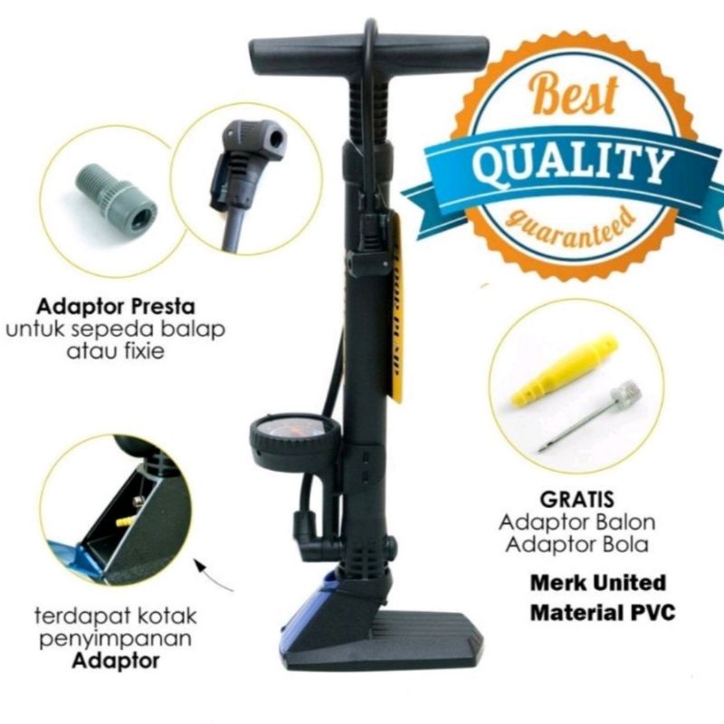 pompa united 8801 - pompa sepeda united 8801 - pompa motor - united pump - pompa sepeda dengan tekan