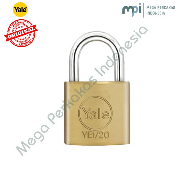 GEMBOK PADLOCK YALE YE1 20 111 Brass Padlock Essential Series