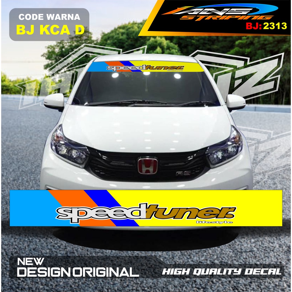 STICKER KACA DEPAN MOBIL BRIO / STICKER KACA DEPAN MOBIL HONDA JAZZ / VARIASI STIKER MOBIL AYLA / STIKER KACA MOBIL