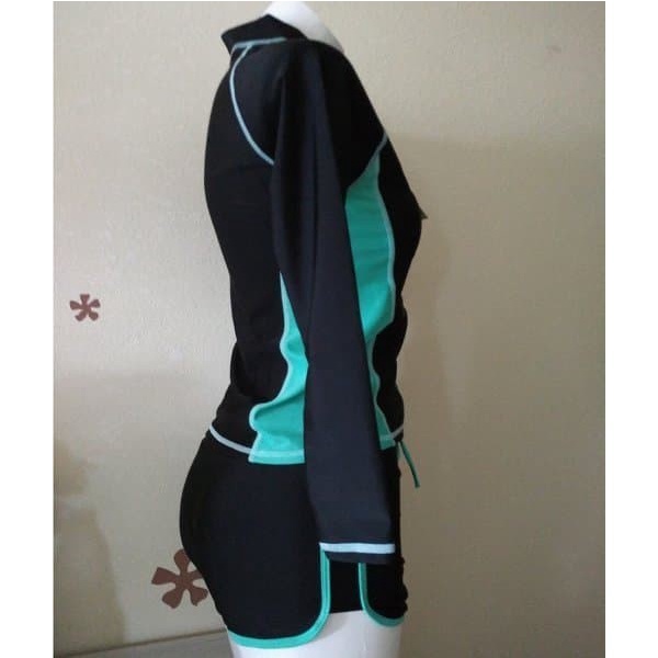 BERKUALITAS Baju Renang Wanita Long Sleeve Rash Guard Swimsuit Bagus - Milenial