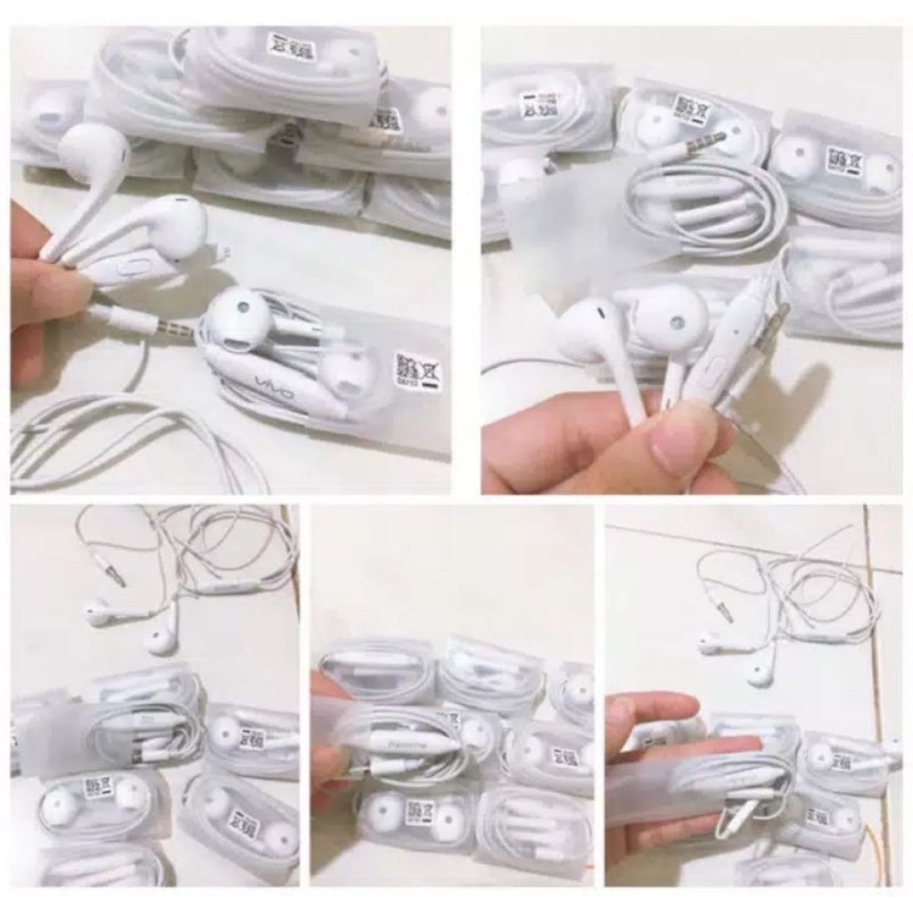 [ORIGINAL] Handsfree Ori Copotan Oppo Vivo - Headset Kabel - Headset Non Wireless - Headset Non Blue