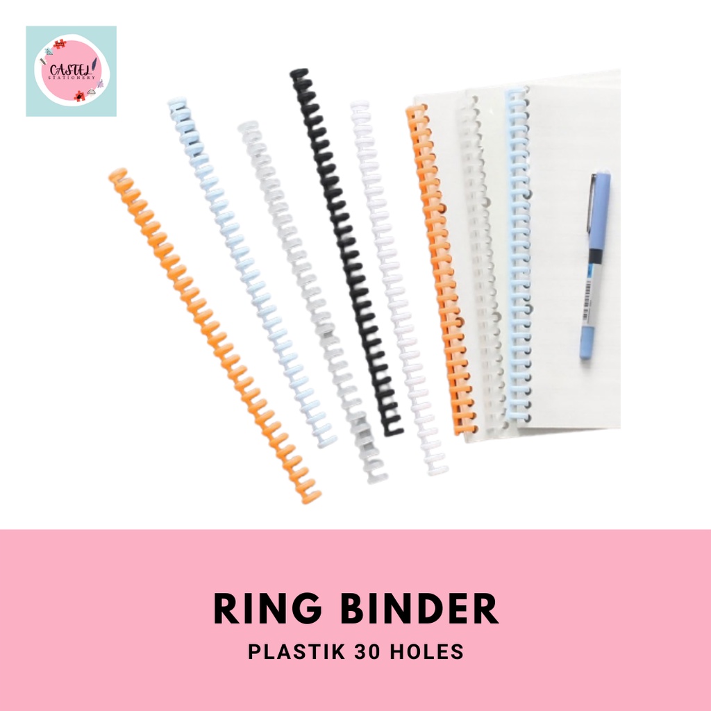 

Ring Binder Plastik Ring Loose Leaf Pastel 30 Holes