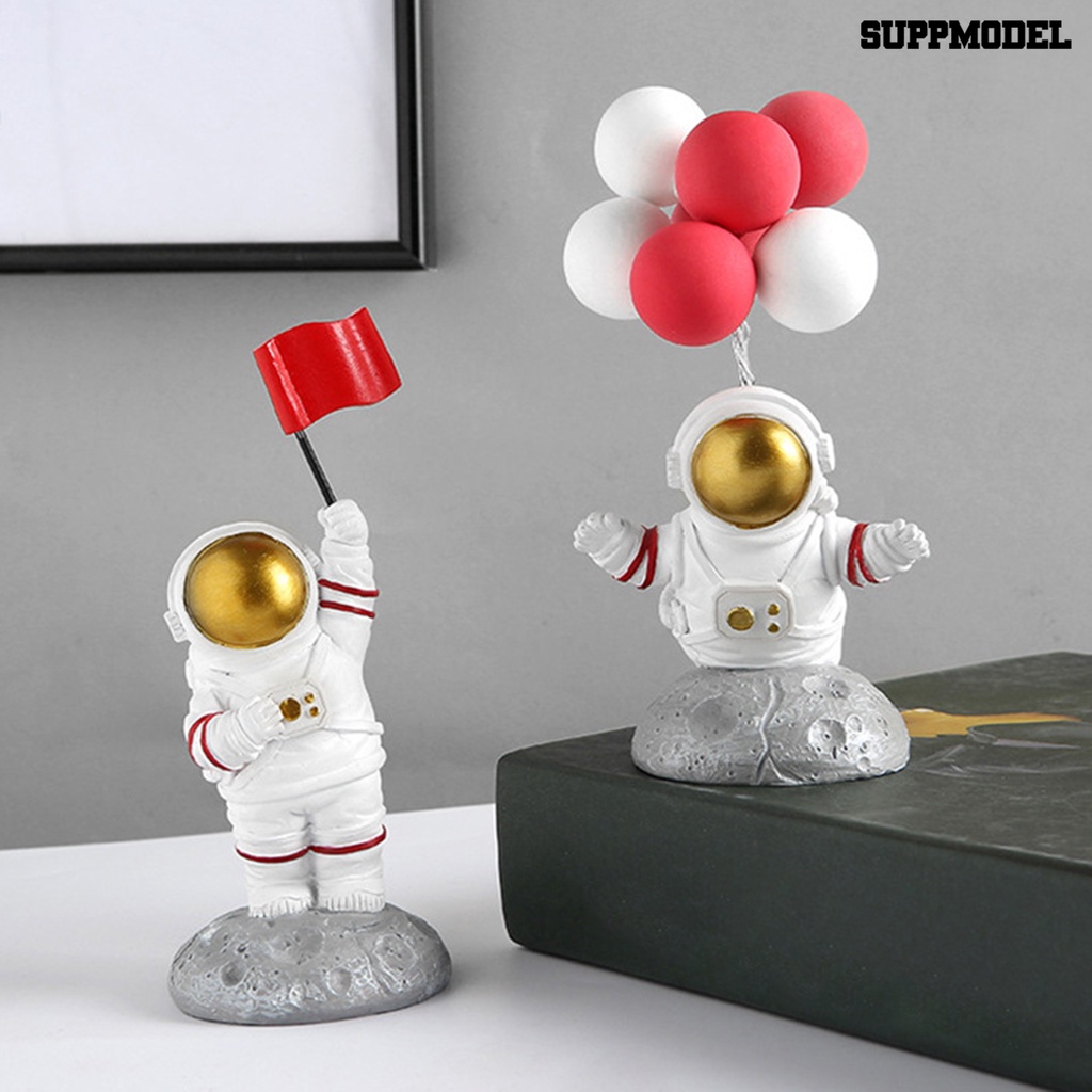 Topper Kue Bentuk Astronot Bahan Resin Untuk Dekorasi Rumah