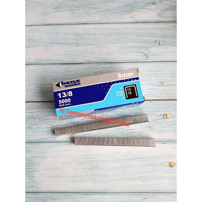 BENZ 8 MM Isi Refill Anak Hekter Staples Stepler Paku Tembak 8mm R23 R 23 13/8