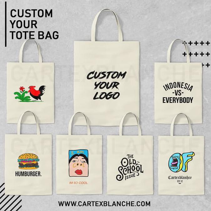 CUSTOM TOTE BAG DESIGN KAMU SENDIRI BORDIR | SABLON