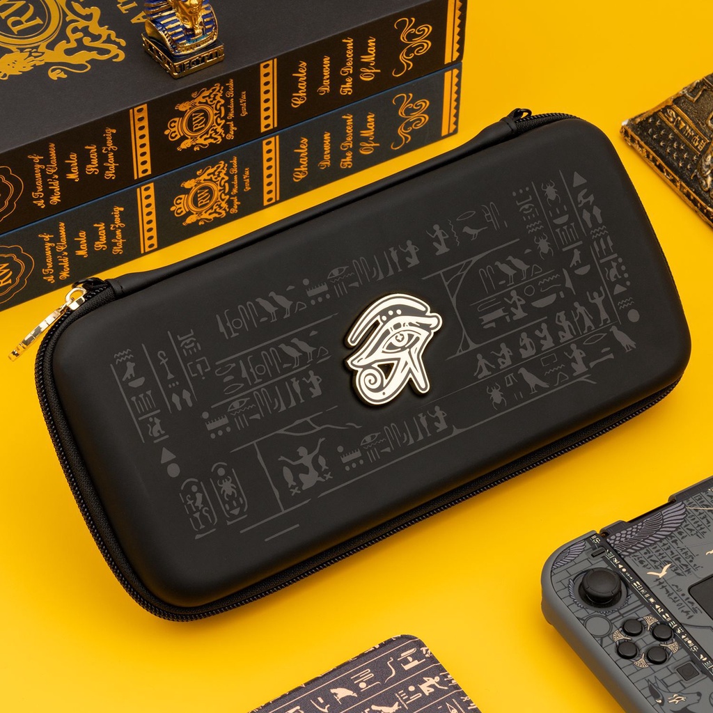 Geekshare Cthulhu Tas Hard Case Cover Pelindung Penyimpanan Controller Joy-Con Nintendo Switch Tema Mesir