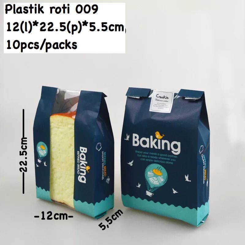 kantong kemasan roti tawar / kemasan kue unik &quot;baking&quot; harga 10 pcs