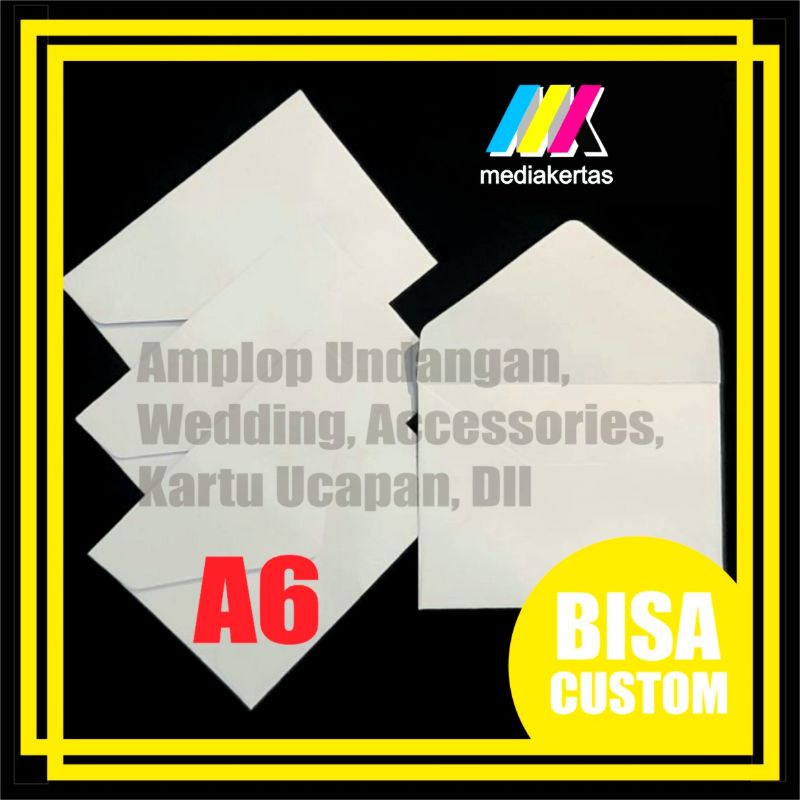 

AMPLOP A6 / AMPLOP PUTIH MERH PINK HIJAU KUNING BIRU / AMPLOP UNDANGAN / KRAF / PUTIH / UNDANGAN AMPLOP