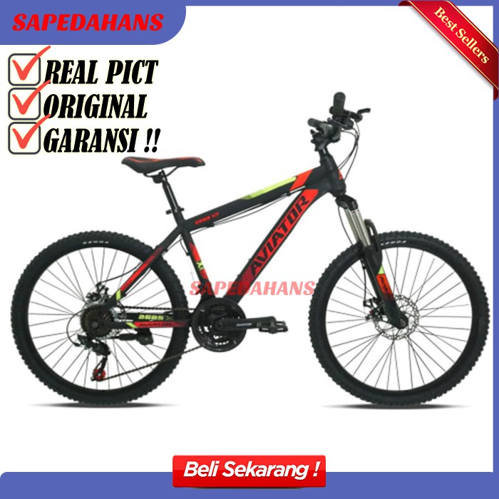 Sepeda MTB Sepeda Gunung Murah 24 inch AVIATOR 2689 XT 24 speed DN034