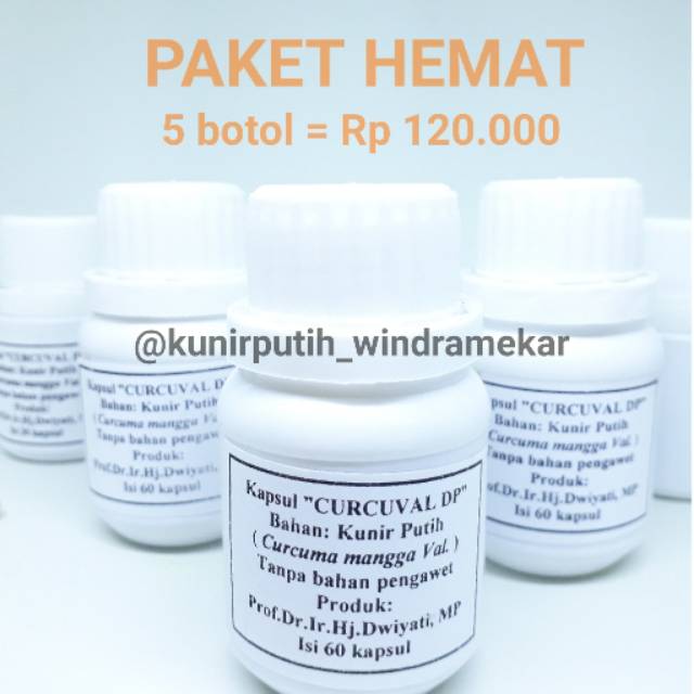 

PAKET HEMAT-Kunir Putih Prof Dwiyati untuk Kanker, Kista, Miom, Stroke, Benjolan, Maag dll
