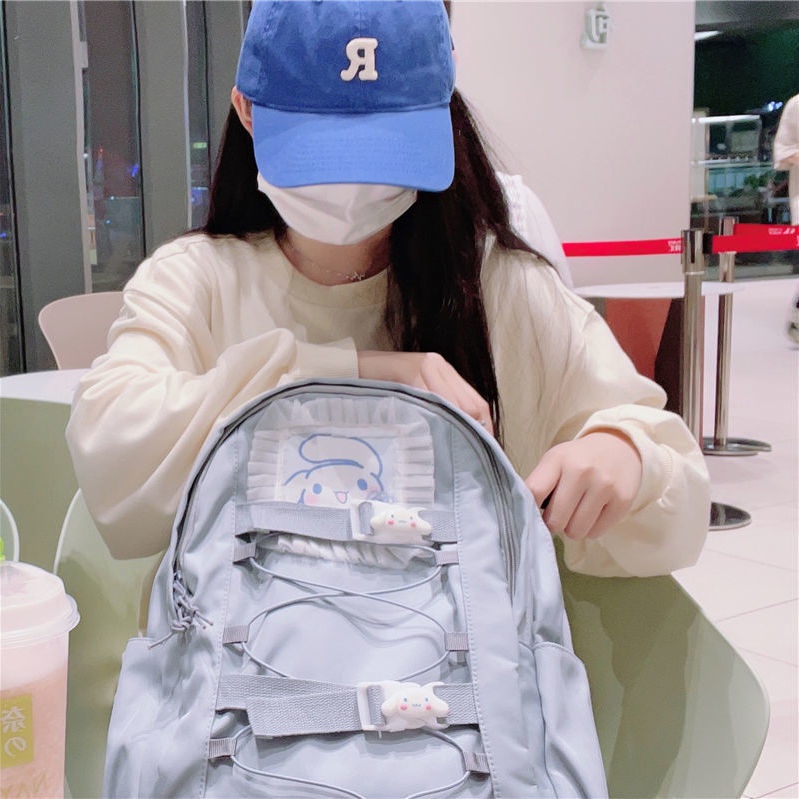 ✳Sera [Wei Taiao] Ransel gadis imut lembut Jepang kartun lucu tas sekolah gaya kampus ransel kasual siswa sekolah menengah