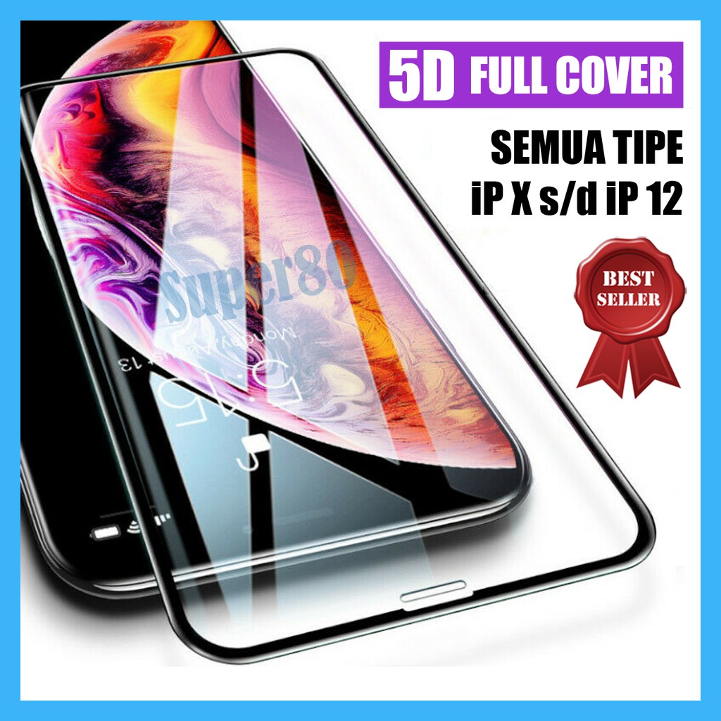 iPhone 11 12 Mini Pro Max X XS XR Tempered Glass Screen Guard Full Cover Lem 5D 6D 9D 10D