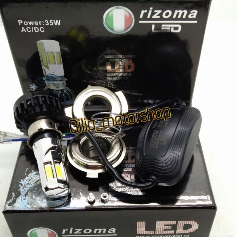 Lampu LED Motor H6 H4 6 sisi M02E Rizoma LED AC/Dac 35 watt