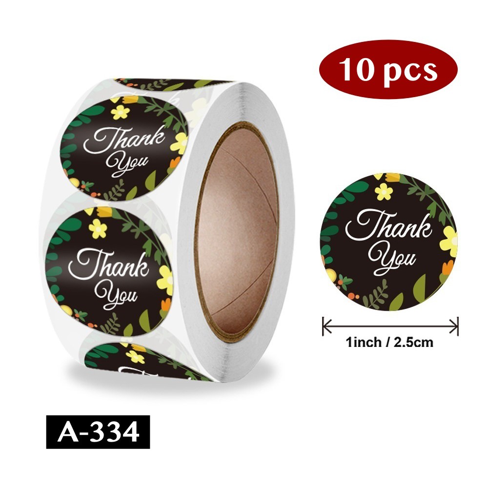 AliMaMa - STIKER THANK YOU 10 PCS - Sticker Terima Kasih Segel Olshop Online Shop Packaging Packing Souvenir Suvenir Import Murah Medan-A-334