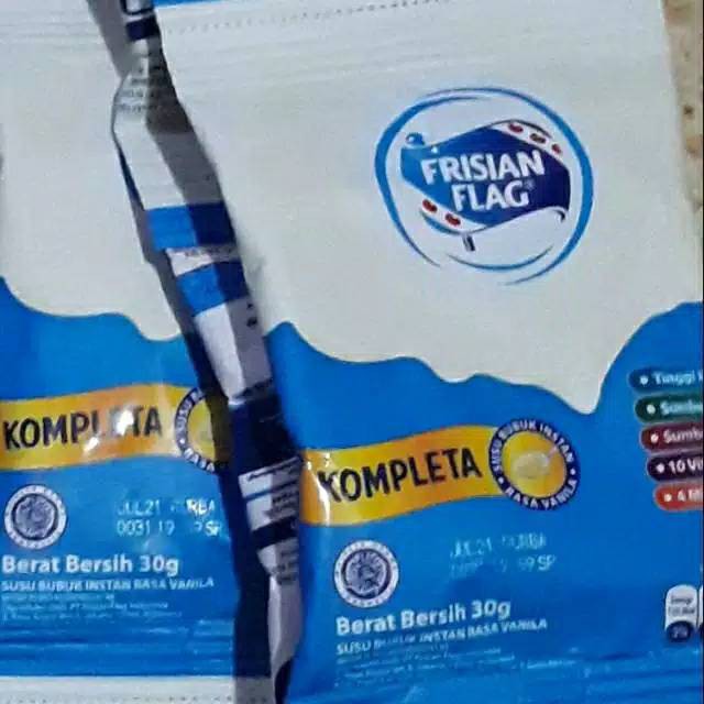 Susu Bubuk Bendera Frisian Flag Kompleta Vanila Saschet 10 X 30gr Shopee Indonesia