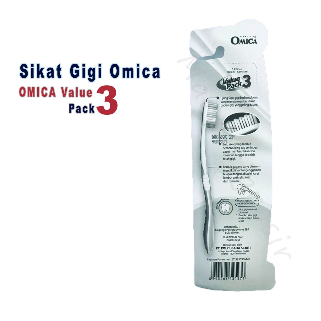 Sikat Gigi * Omica * Value * Pack 3