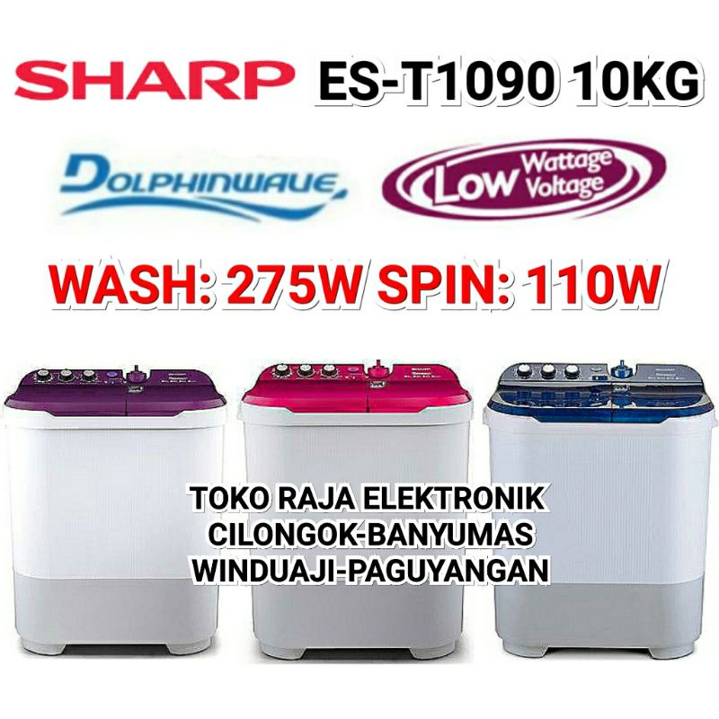 Mesin Cuci SHARP ES-T1090 sharp 2 tabung 10kg EST-1090 twin Tub sharp EST 1090