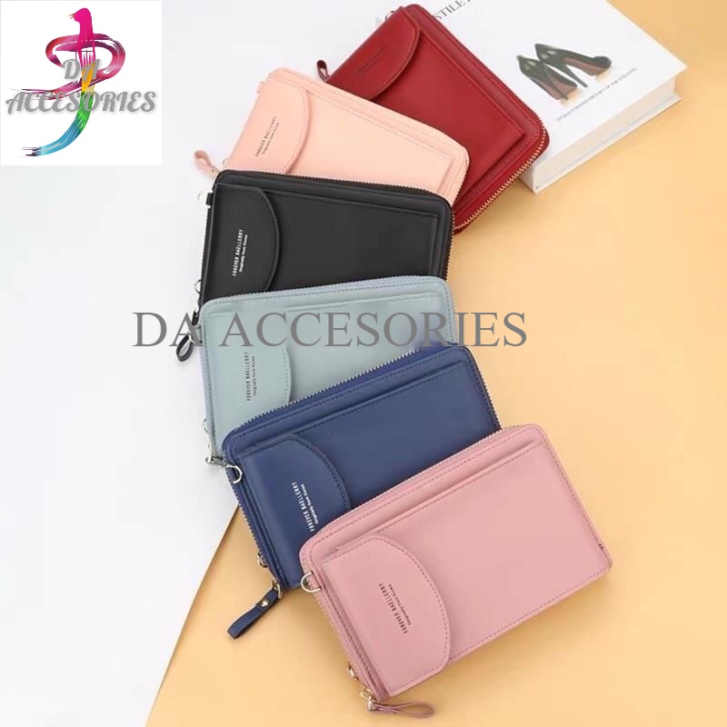 Dompet hp wanita / dompet hp id card phone wallet multifungsi tali selempang wanita universal